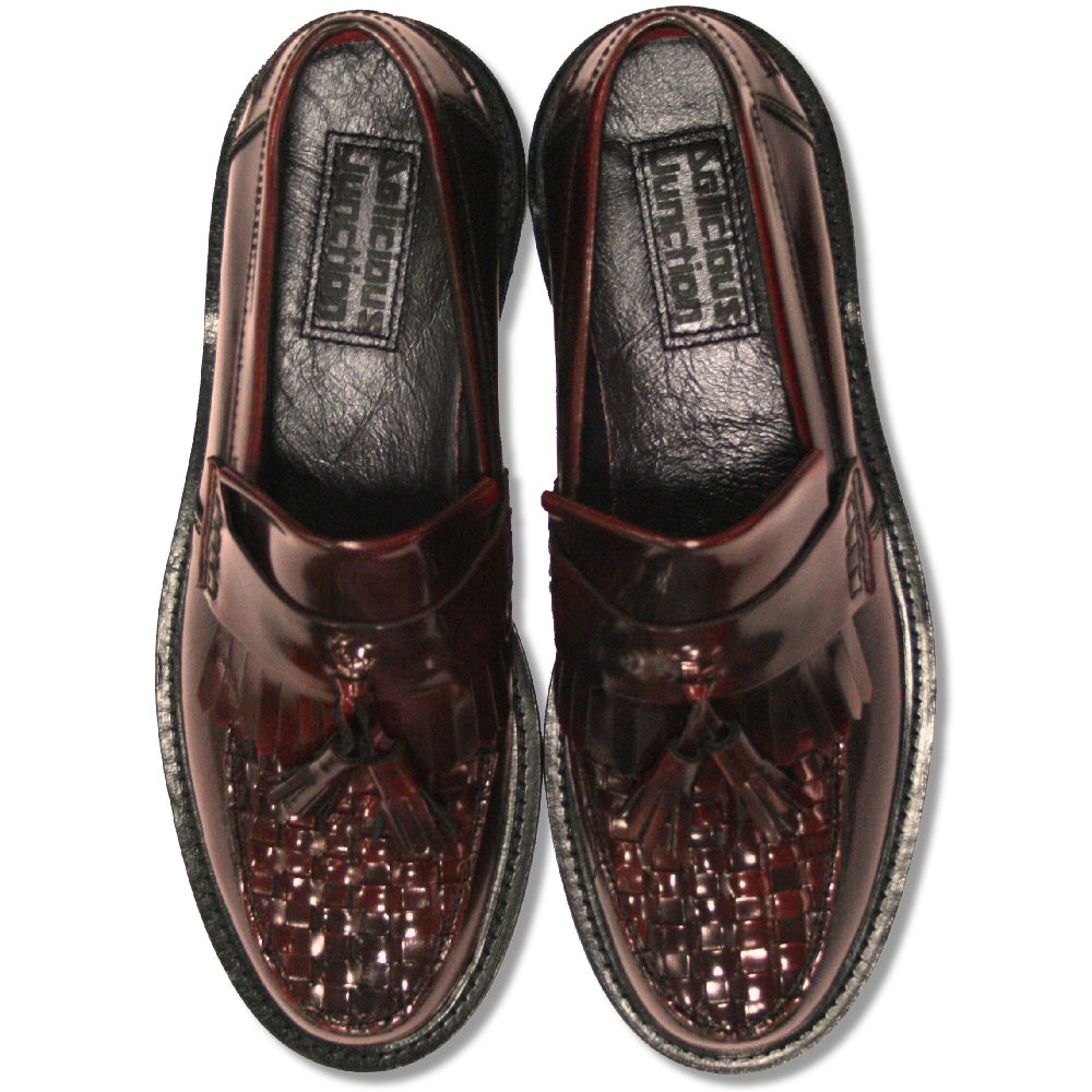 Delicious Junction Mod Skin Retro True Basket Weave Loafers Shoe